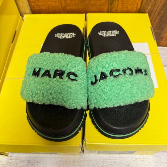 Marc Jacobs The Teddy Slide – Fluffy Green - Picture 7 of 9